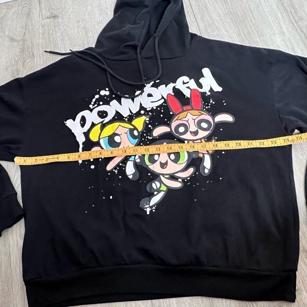 VTG Y2K Powerful Power Puff Girls Cartoon Graphic Crew Neck Sweatshirt Hoodie XL - Picture 4 of 9
